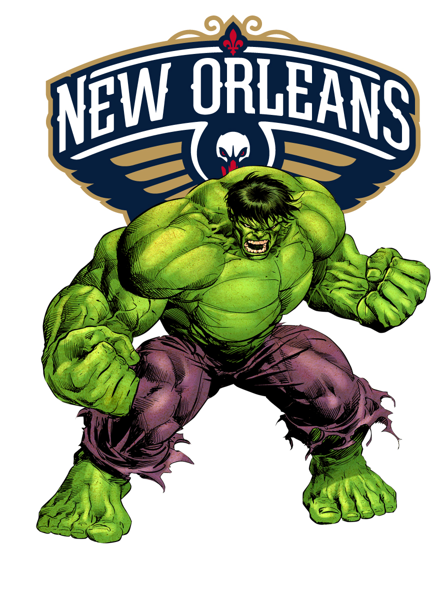 New Orleans Pelicans Hulk Logo vinyl decal